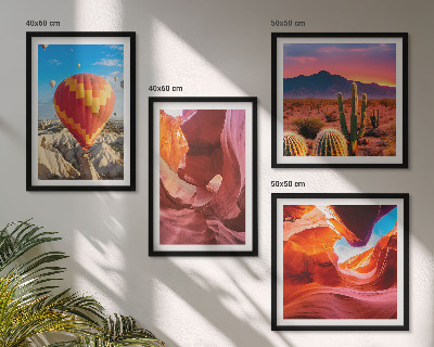 Wall art set Landscapes of desert gorges