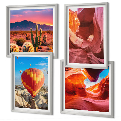 Wall art set Landscapes of desert gorges