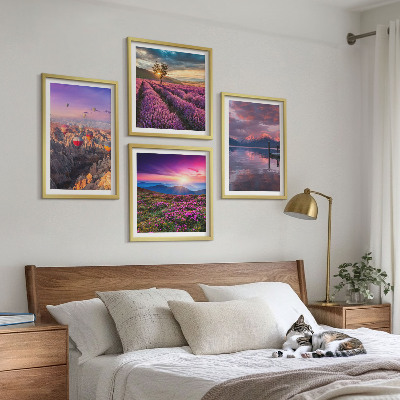 Wall art set Lavender fields sunset