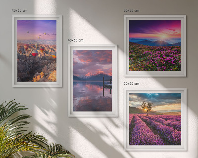 Wall art set Lavender fields sunset