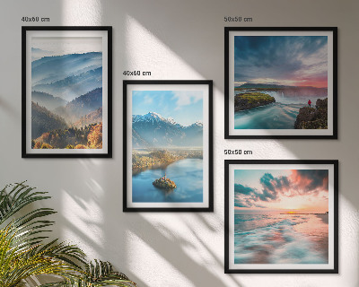 Multi-piece wall decor set Mountain landscapes waterfalls