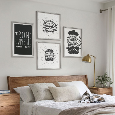 Multi-piece wall decor set Graphics food culinary slogans
