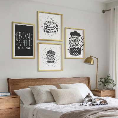 Multi-piece wall decor set Graphics food culinary slogans