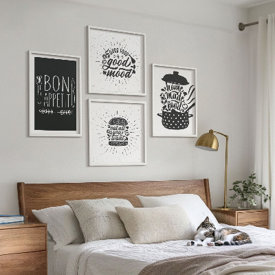 Multi-piece wall decor set Graphics food culinary slogans