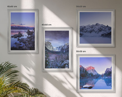 Multi-piece wall decor set Mountain landscapes, sunset, water