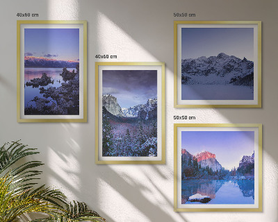 Multi-piece wall decor set Mountain landscapes, sunset, water