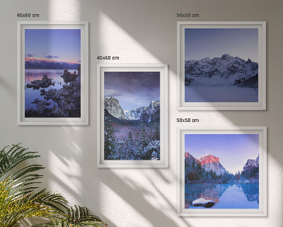 Multi-piece wall decor set Mountain landscapes, sunset, water