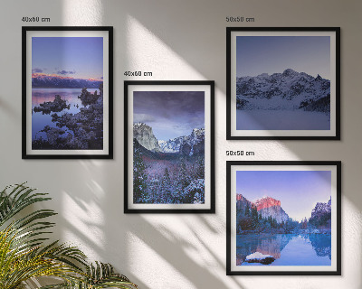 Multi-piece wall decor set Mountain landscapes, sunset, water