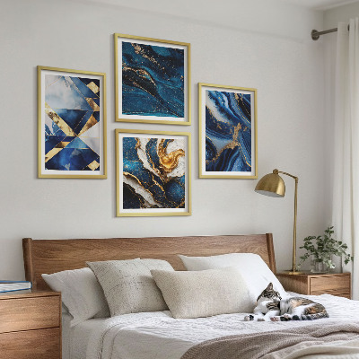 Set of 4 wall art pieces Abstract elegant patterns