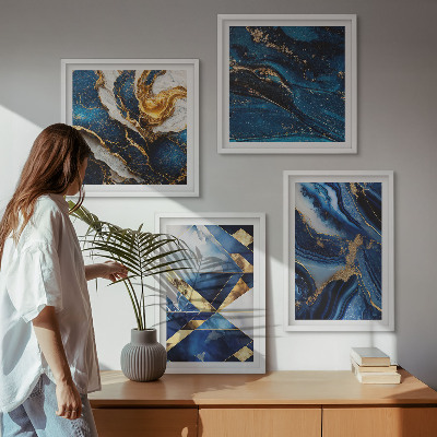 Set of 4 wall art pieces Abstract elegant patterns
