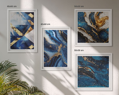 Set of 4 wall art pieces Abstract elegant patterns