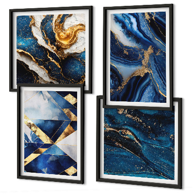 Set of 4 wall art pieces Abstract elegant patterns