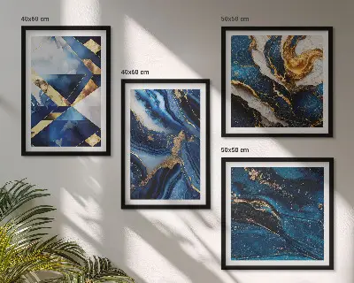 Abstract elegant patterns wall art set of 4 pieces