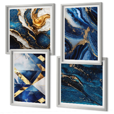 Set of 4 wall art pieces Abstract elegant patterns