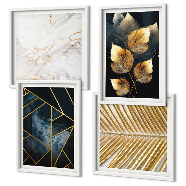 Wall art set Modern plant patterns