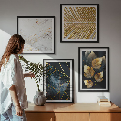 Wall art set Modern plant patterns