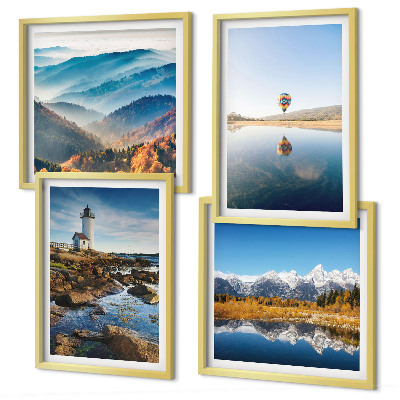 Multi-piece wall decor set Views of nature, lighthouse, mountains