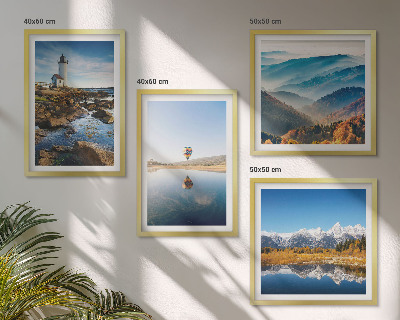 Multi-piece wall decor set Views of nature, lighthouse, mountains