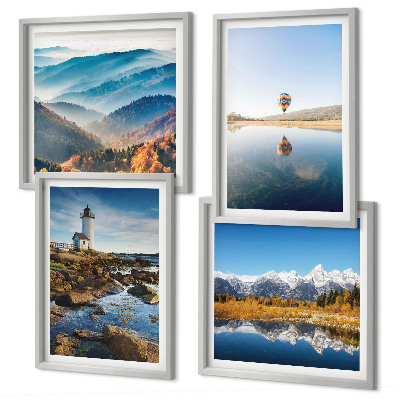 Multi-piece wall decor set Views of nature, lighthouse, mountains