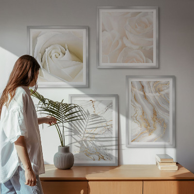 Wall art set Elegant marble patterns