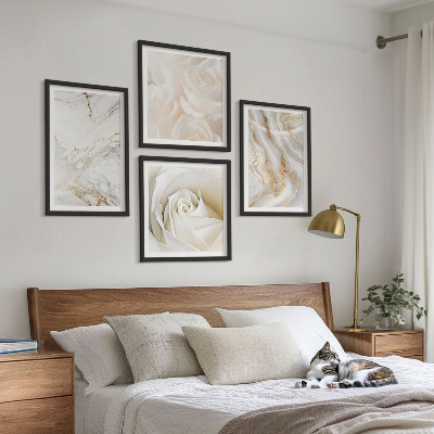 Wall art set Elegant marble patterns
