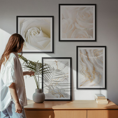 Wall art set Elegant marble patterns
