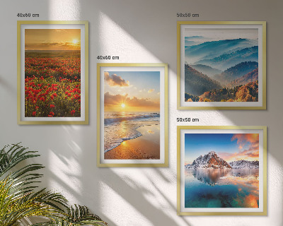 Wall art set Landscapes of mountains and seas in the west
