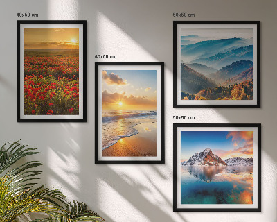 Wall art set Landscapes of mountains and seas in the west
