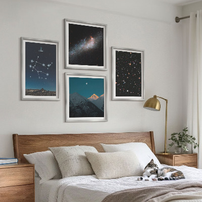 Wall art set Twins galaxy stars