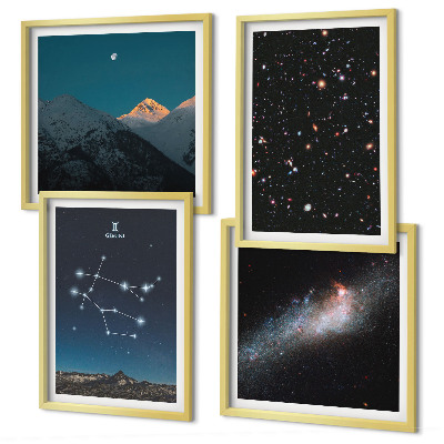 Wall art set Twins galaxy stars