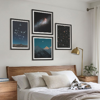 Wall art set Twins galaxy stars