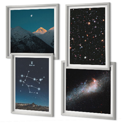 Wall art set Twins galaxy stars