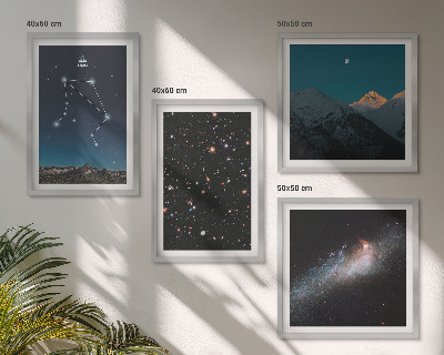 Multi-piece wall decor set Space galaxy Libra night sky