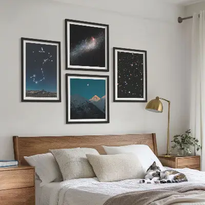 Space galaxy landscape wall art multi-piece decor set