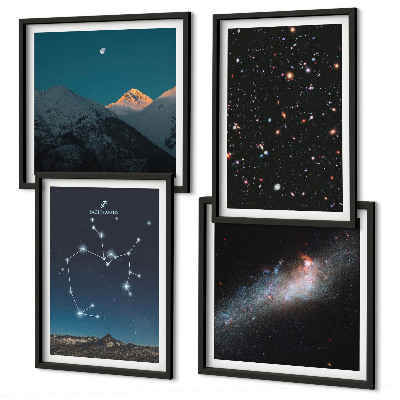 Wall art set Galaxies constellations space Sagittarius