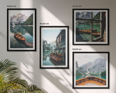 Wall art set Mountain lake Łódź house