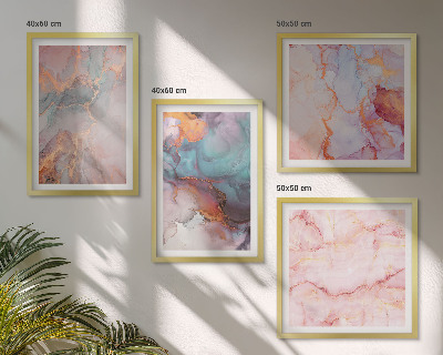 Set of 4 wall art pieces Abstract pastel patterns