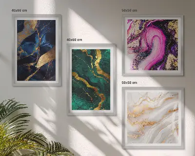 Abstract marble wall art set set of 4 pieces