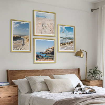 Multi-piece wall decor set Beach, sand, waves, sky, birds