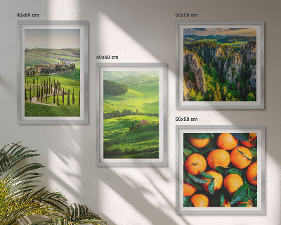 Multi-piece wall decor set Italian countryside oranges nature