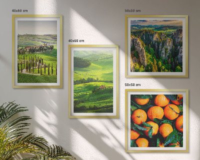 Multi-piece wall decor set Italian countryside oranges nature