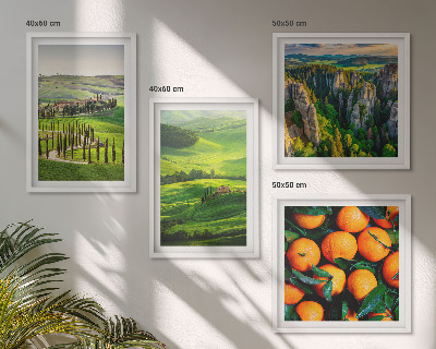 Multi-piece wall decor set Italian countryside oranges nature