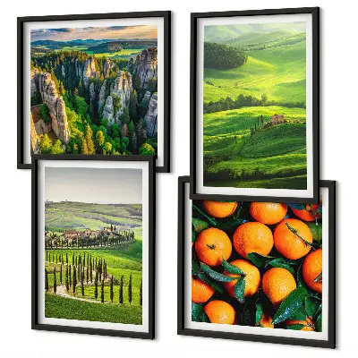 Multi-piece wall decor set Italian countryside nature with oranges