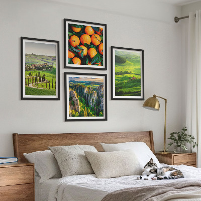Multi-piece wall decor set Italian countryside oranges nature