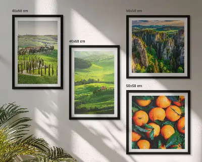 Multi-piece wall decor set Italian countryside nature with oranges