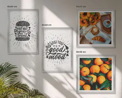 Juicy Oranges Kitchen Wall Art set of 4 pieces