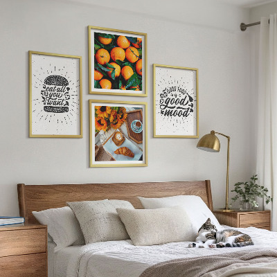 Set of 4 wall art pieces Juicy Oranges Kitchen