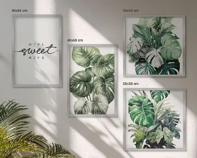 Sweet Home Green Plants multi-piece wall decor set