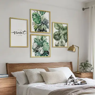 Sweet Home Green Plants multi-piece wall decor set