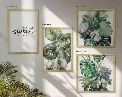 Sweet Home Green Plants multi-piece wall decor set